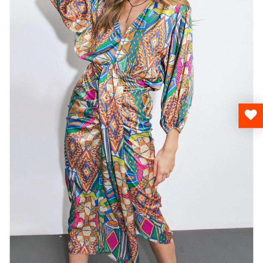 Silk Woven Midi Dress